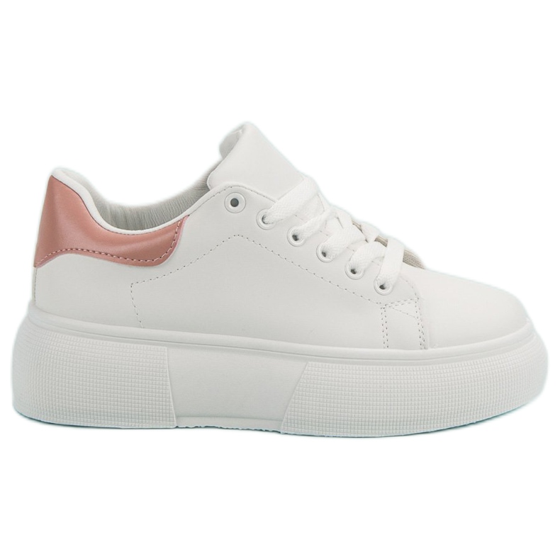 Renda Chaussures blanches sur la plate-forme
