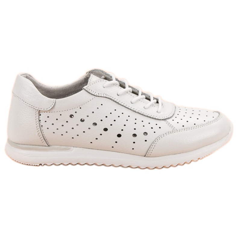 Kylie Chaussures en cuir blanc blanche