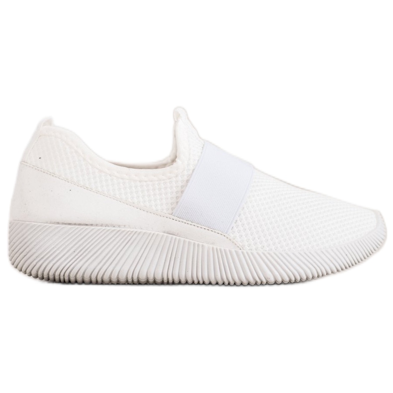 Chaussures de sport à enfiler blanche
