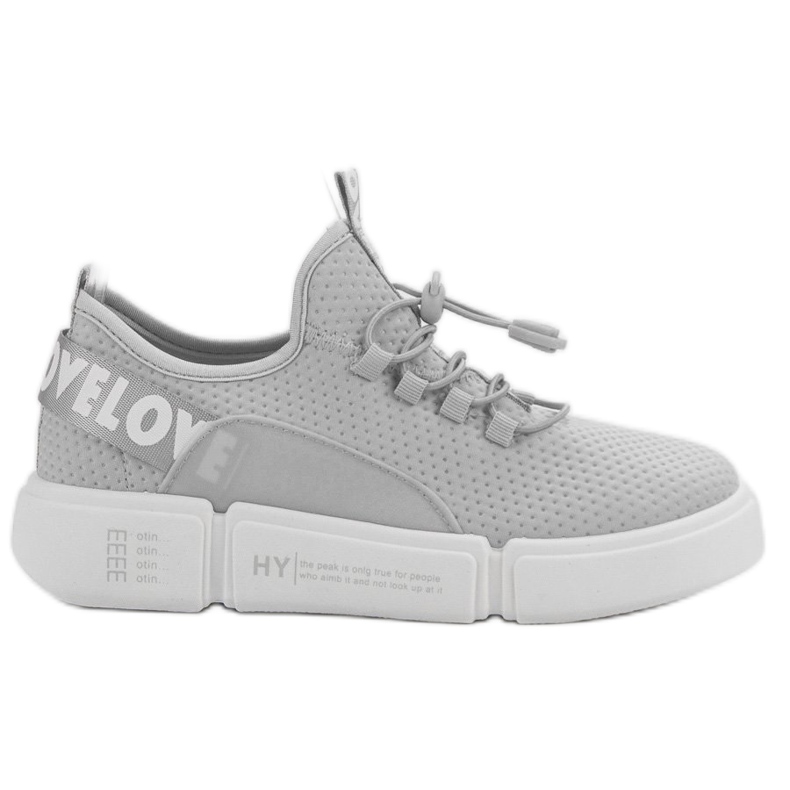 Chaussures de sport avec manchette Love gris