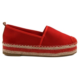 Coura Espadrilles En Daim Sur La Plateforme rouge