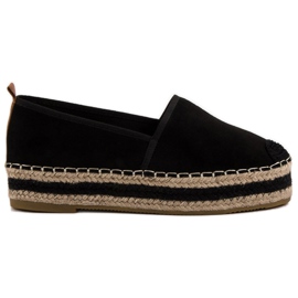 Coura Espadrilles En Daim Sur La Plateforme le noir