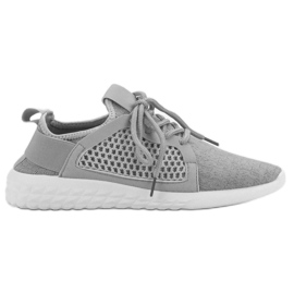 Chaussures textiles à la mode gris