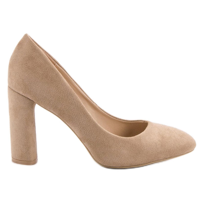 Small Swan Escarpins en daim sur un pilier brun