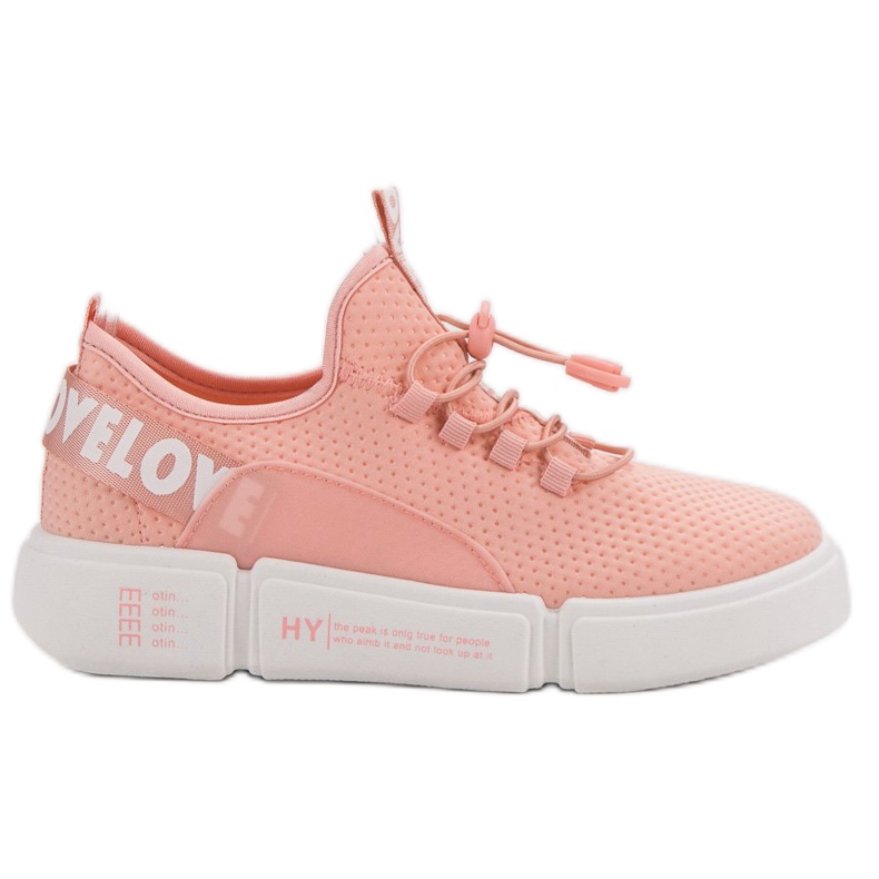 Chaussures de sport avec manchette Love rose