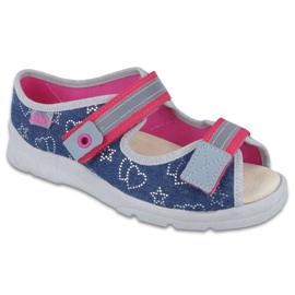 Chaussures pour enfants Befado 869Y134 bleu marine rose multicolore