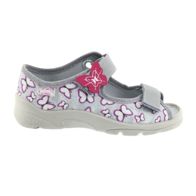 Befado sandales enfants papillons 969X135 violet gris rose