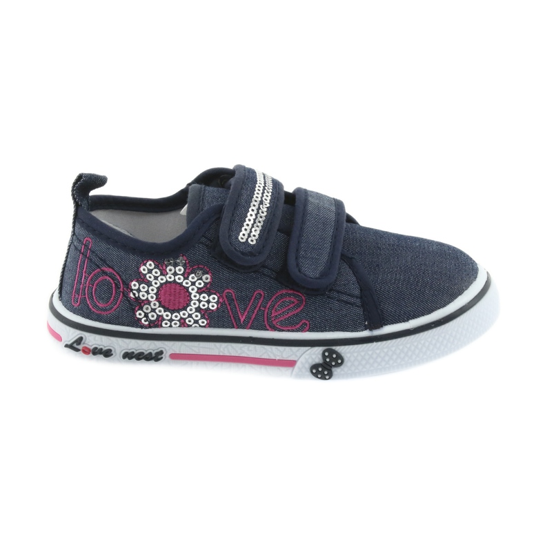 Atletico Insert en cuir denim des baskets pour enfants bleu