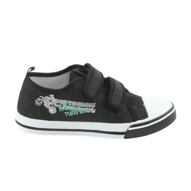 Baskets noires Motocross Atletico 1809 Velcro le noir