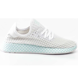 Adidas Deerupt Runner W Chaussures Blanc Gris Un Clair Menthe multicolore