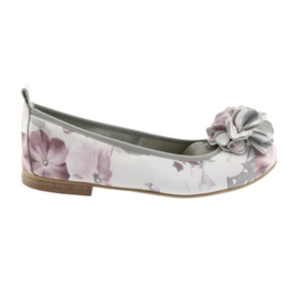 Ballerinas féminines Gianmarko avec des fleurs 92/82 Blanc