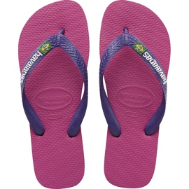 Havaianas Brasil Logo Framboise Rose multicolore