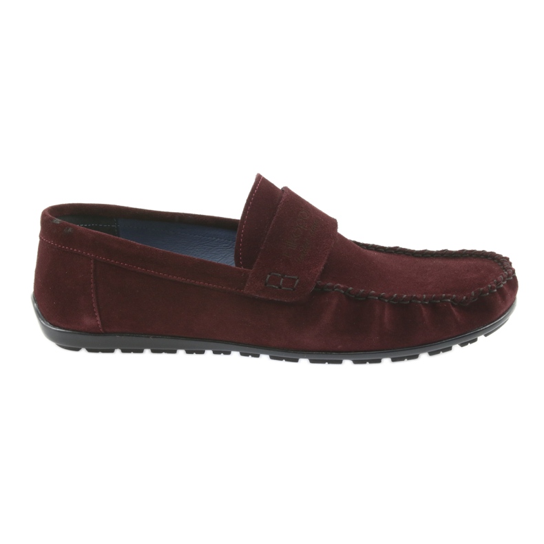Nikopol Muis de bordeaux en cuir masculin1688 rouge