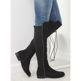 Bottes hautes élastiques cuisse noires 168-188 Black II-GAT le noir Bottes hautes élastiques cuisse noires 168-188 Black II-GAT le noir