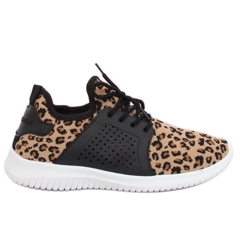 Leopard 7758-Y Baskets à imprimé léopard brun