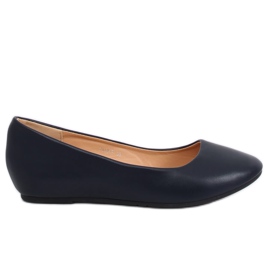 Ballerines compensées bleu marine 7849-P DK. Bleu