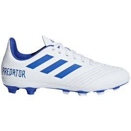 Chaussures de foot Adidas Predator 19.4 FxG Jr CM8542 multicolore blanche