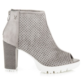 Vices Bottes à bout ouvert ajouré gris