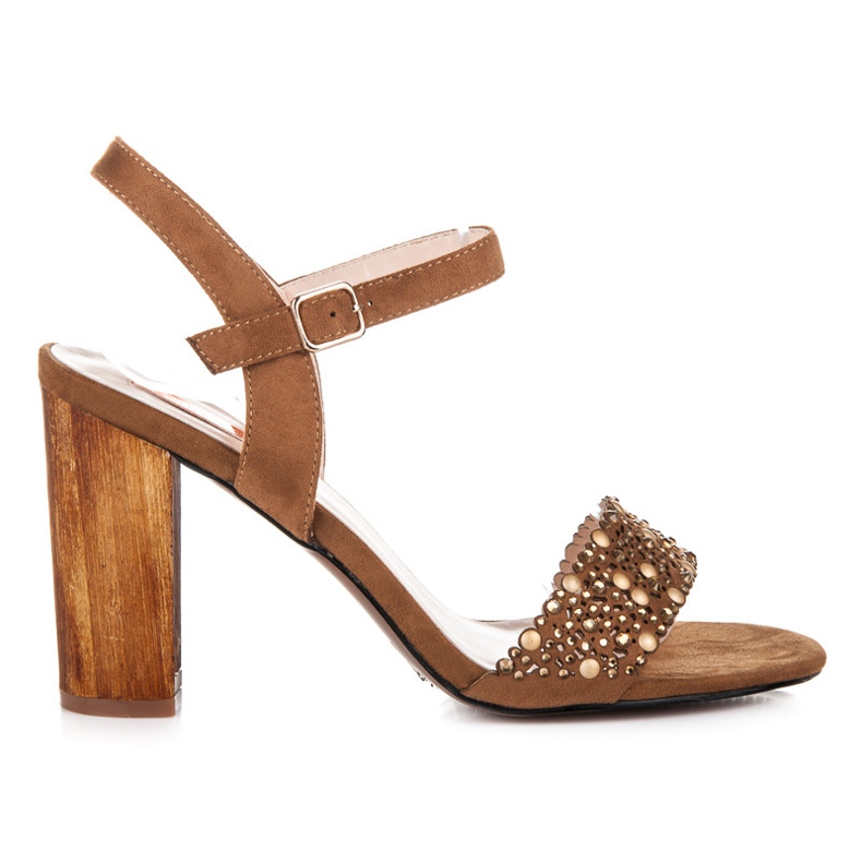 Beauty Girl'S Sandales ajourées à talons hauts brun
