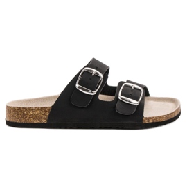 Tongs femme le noir