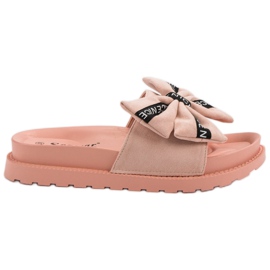Seastar Pantoufles en daim pour femmes rose