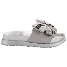 Seastar Pantoufles en daim pour femmes gris