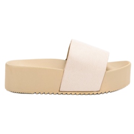 Anesia Paris Pantoufles En Daim Sur La Plateforme brun