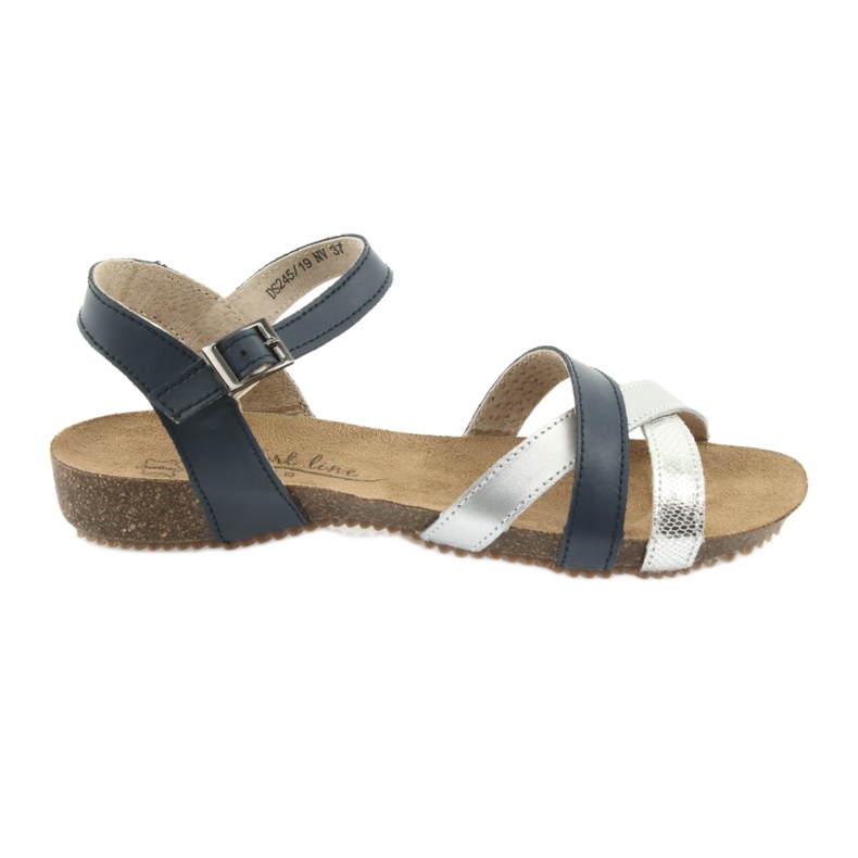 Sandales de sport marine / argent Filippo 245 gris bleu marin