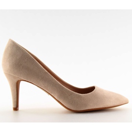 Escarpins sur un talon aiguille 539 Beige II-GAT