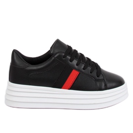 Noir B0-12 Baskets noires sur semelle haute