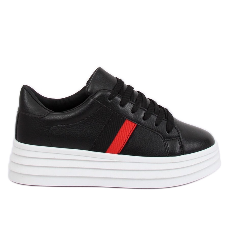 Noir B0-12 Baskets noires sur semelle haute le noir
