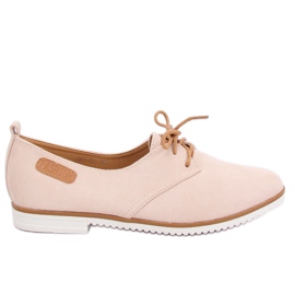 Mocassins femme beige et rose 6907-BL Rose
