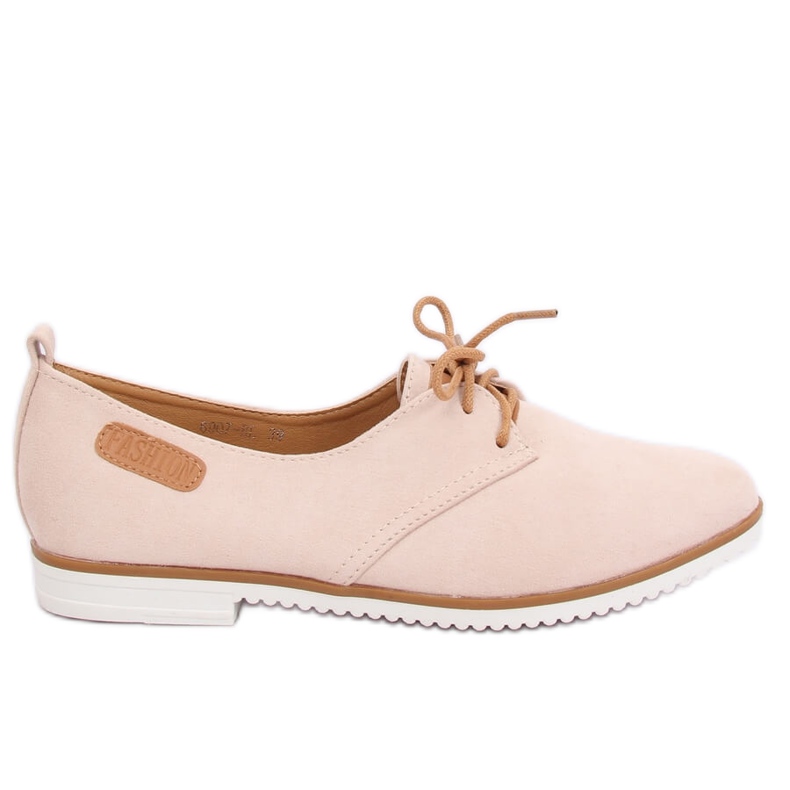 Mocassins femme beige et rose 6907-BL Rose