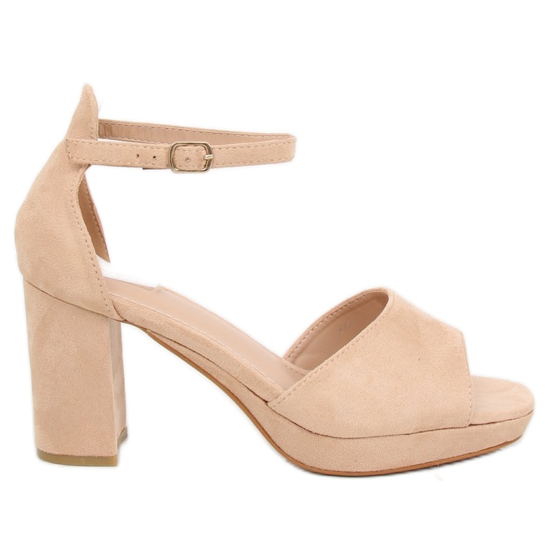 Sandales à talons beiges 6952-GL Beige