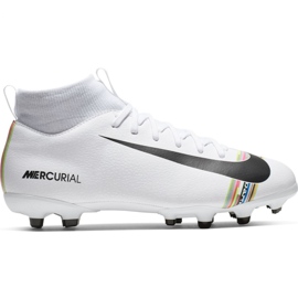 Chaussures de football Nike Mercurial Superfly 6 Academy Mg Jr AJ3111-109 multicolore blanche