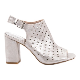 Sandales VINCEZA à jets gris