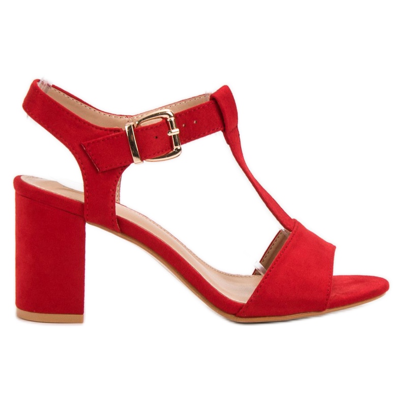 Anesia Paris Sandales rouges sur un bar