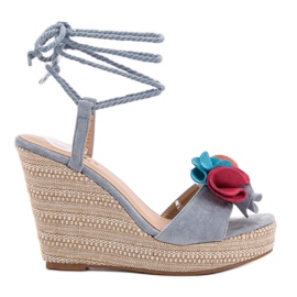 Seastar Sandales nouées sur le coin bleu multicolore