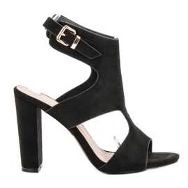 Seastar Sandales en daim élégantes noir