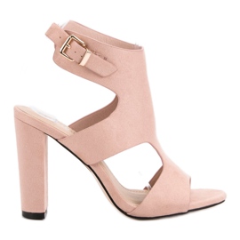 Seastar Sandales en daim élégantes rose