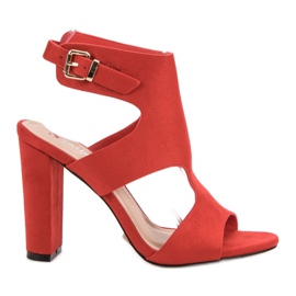 Seastar Sandales en daim élégantes rouge