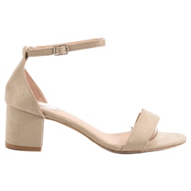 Renda Sandales classiques à talons hauts beige Renda Sandales classiques à talons hauts beige