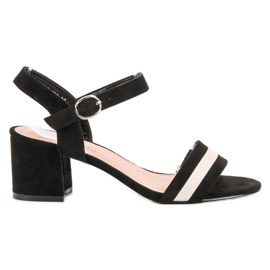 Queen Vivi Sandales à talons à la mode noir