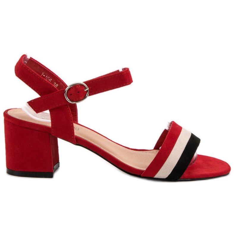 Queen Vivi Sandales à talons à la mode rouge Queen Vivi Sandales à talons à la mode rouge