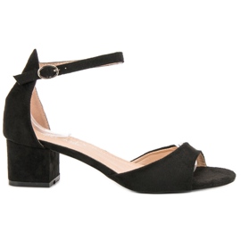 Super Mode Sandales noires à talons hauts le noir