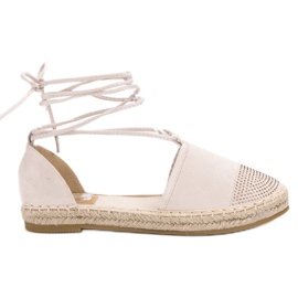 Seastar Espadrilles Nouées Avec Cristaux beige