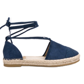 Seastar Espadrilles Nouées Avec Cristaux bleu