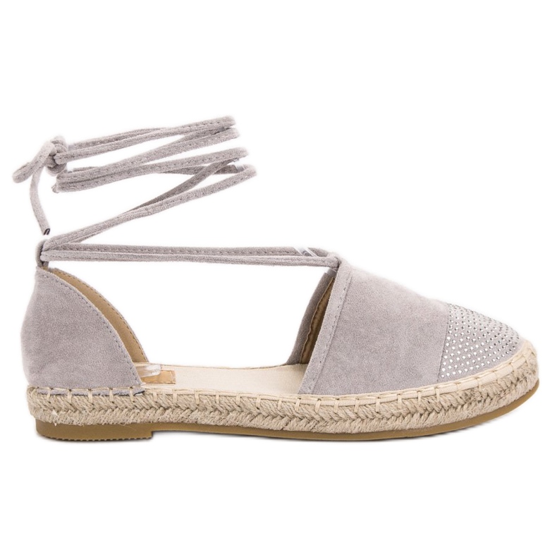 Seastar Espadrilles Nouées Avec Cristaux gris Seastar Espadrilles Nouées Avec Cristaux gris
