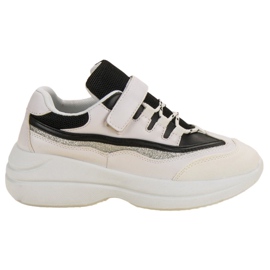 Baskets à la mode BLANC ET NOIR blanche le noir