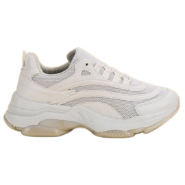 Chaussures de sport à lacets blanc